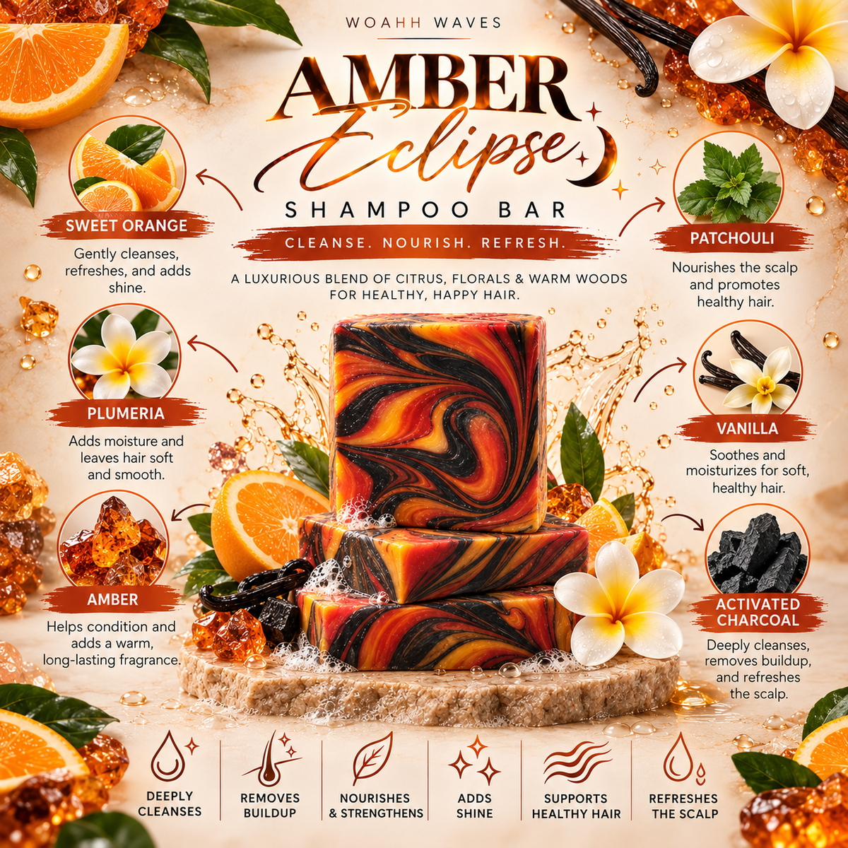 Amber Eclipse Shampoo Bar